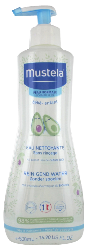 MUSTELA BEBE ENFANT EAU NETTOYANTE SANS RINÇAGE AVOCAT BIO