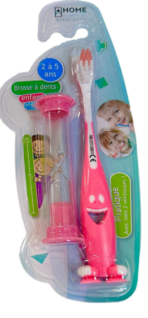 Brosse à dents souple enfant 2-5 ans avec sablier 1